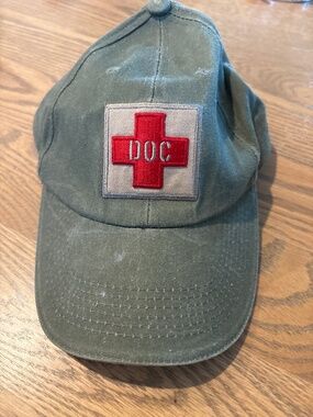 DOC olive Red Cross baseball cap Eagle Crest